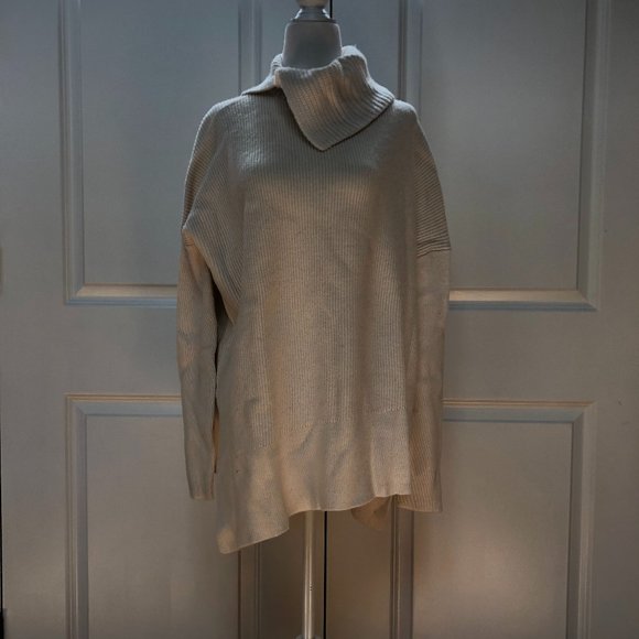 Drape Collar Wool Blend Sweater from ALLSAINTS - Picture 3 of 7